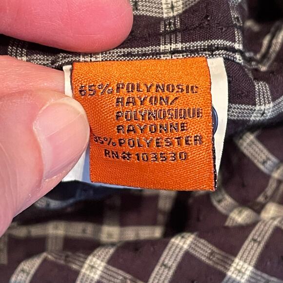 Joshua Tree Button Down Shirt Black Gingham XXL - Picture 7 of 9